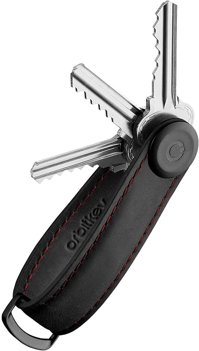 Orbitkey Crazy Horse Leather Key Organizer | Quiet Profile | Holds up to 7 Keys by Orbitkey