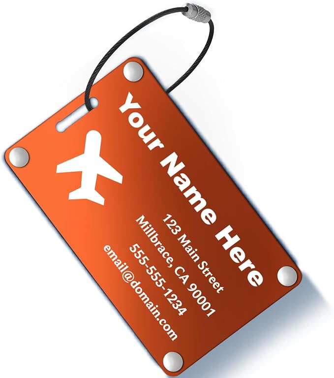 Personalized Luggage Tags: Custom Metal Luggage Tags by Kcule