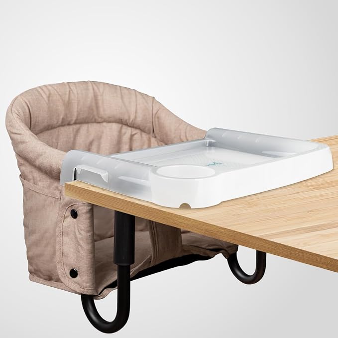 Hook On Chair with Removable Dining Tray, Portable Hook-On Chairs with Storage by lulunemo