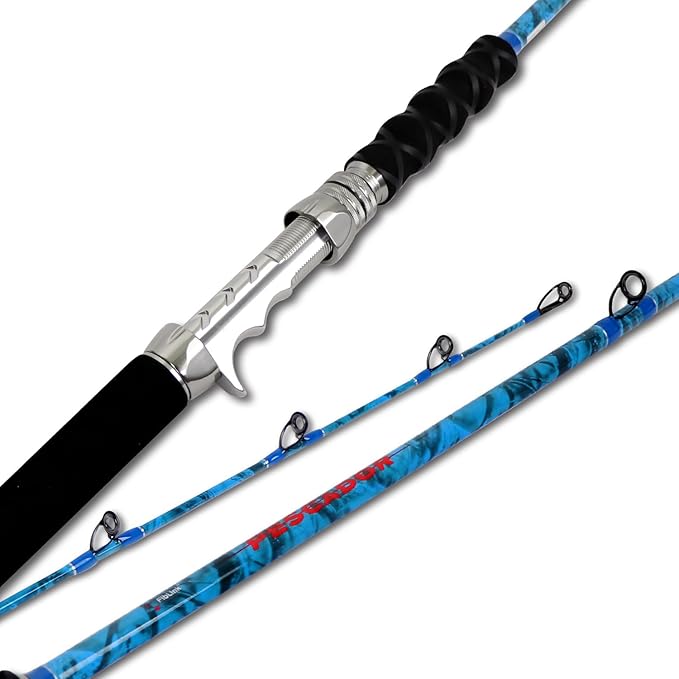 Fiblink 2-Piece Boat Conventional Fishing Rod Portable Spinning/Casting Rod by Fiblink