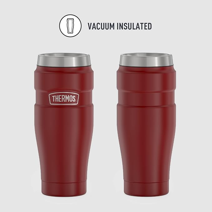 THERMOS Stainless King Vacuum-Insulated Travel Tumbler, 16 Ounce, Rustic Red - Image 2