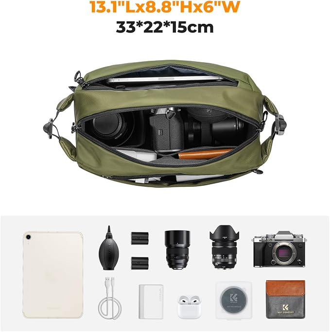 K&F Concept 2 in 1 Sling Bag Everyday Shoulder Bag & Multifunction Photography - Image 2