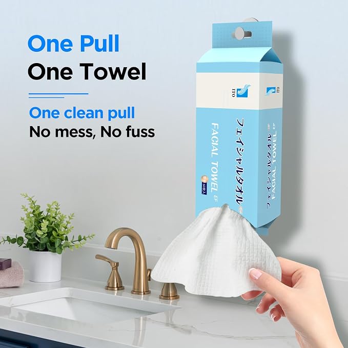 ITO Disposable Face Towel, Ultra-Soft 1-Second Quick-Dry Face Towels, Gentle - Image 3