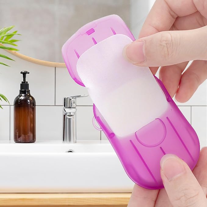 500PCS Eco Travel Soap Leaves, Portable Cleanser - Image 6