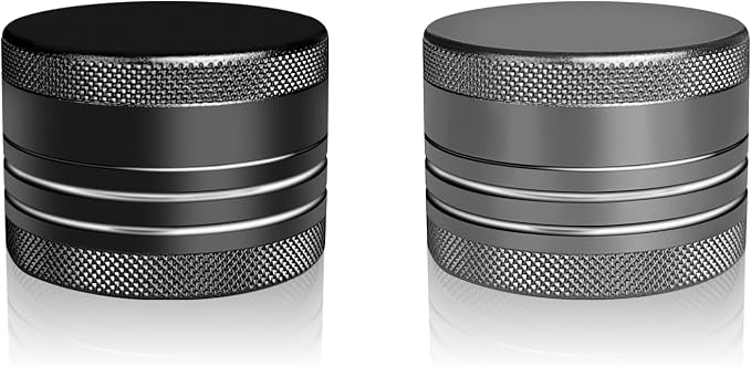 2 Sets Small Pill Box, Portable Daily Box, Aluminium Alloy Round Container by minlen