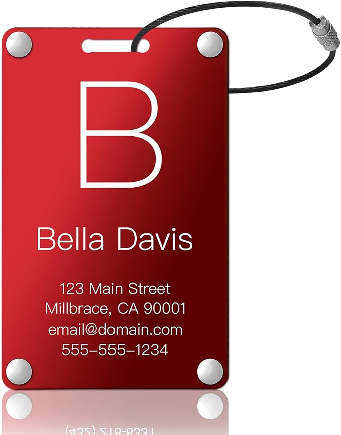 Personalized Luggage Tags: Custom Metal Luggage Tags by Kcule