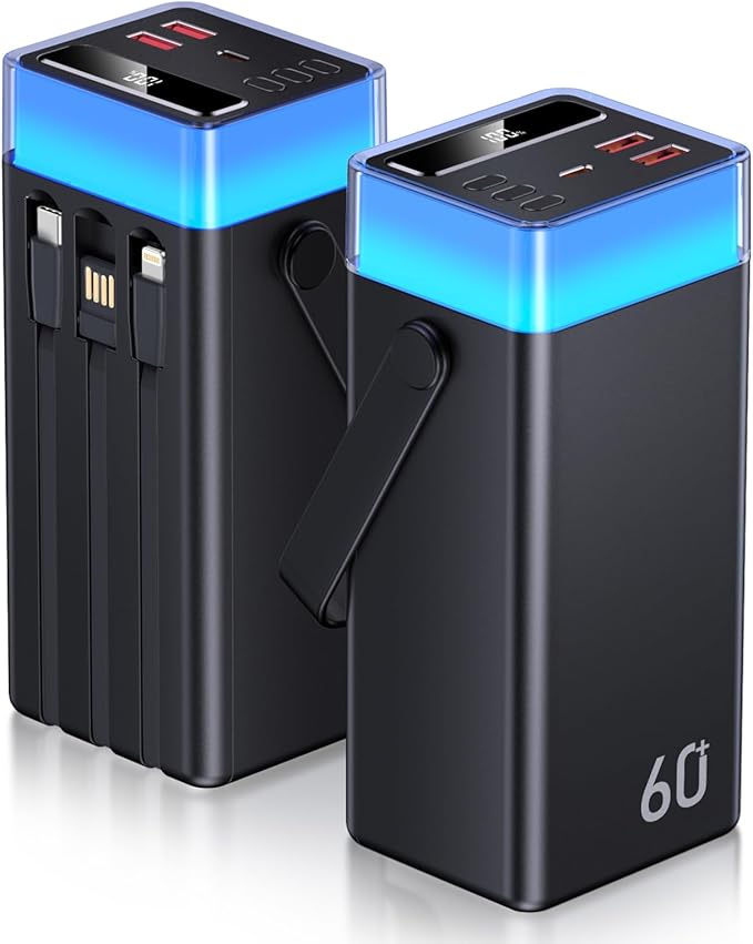 Power Bank 60000mAh 22.5W Fast-Charging Portable Charger by Unknown