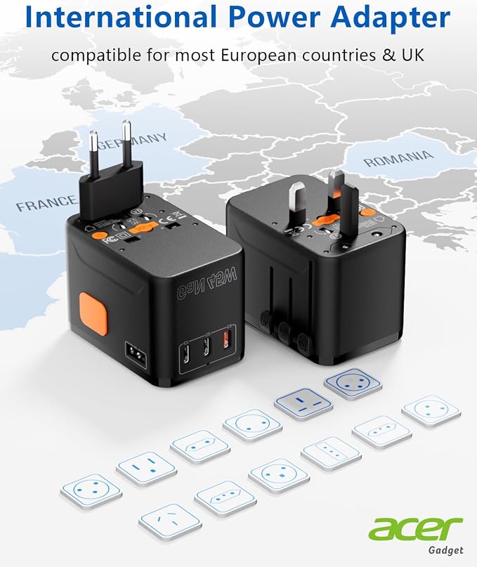 Acer 45W GaN Universal Travel Plug Adapter - Image 2