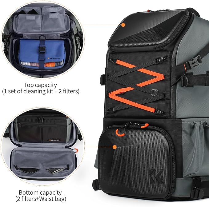 K&F Concept Camera Bag EVA Waterproof 2 in 1Camera Backpack Shoulder Bag 32L - Image 3