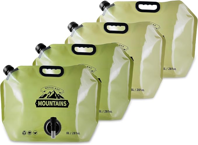 Collapsible 8L Water Storage Bag, BPA-Free Portable Folding Water Jug by MrBulloc