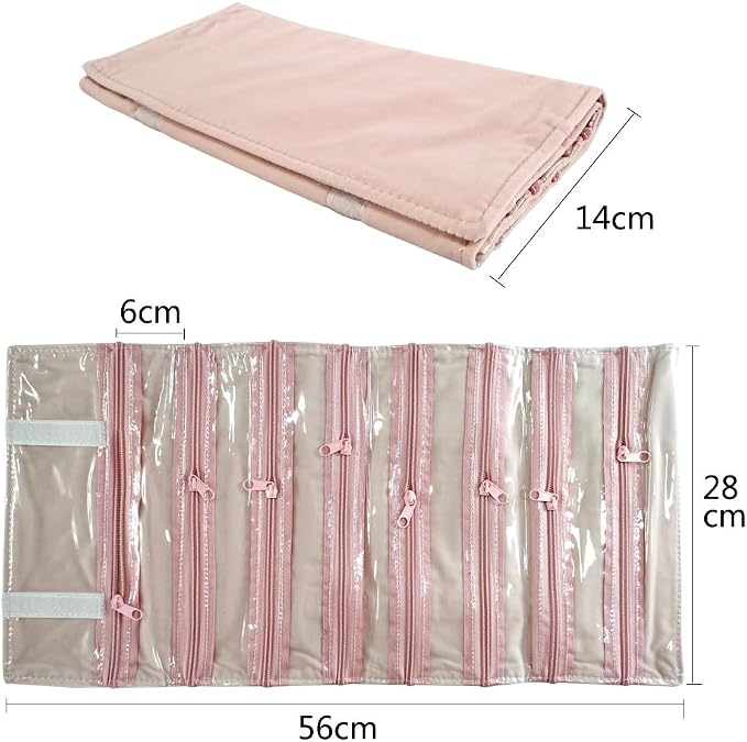 Travel Jewelry Roll Bag Portable Organizer Pouch - Image 4