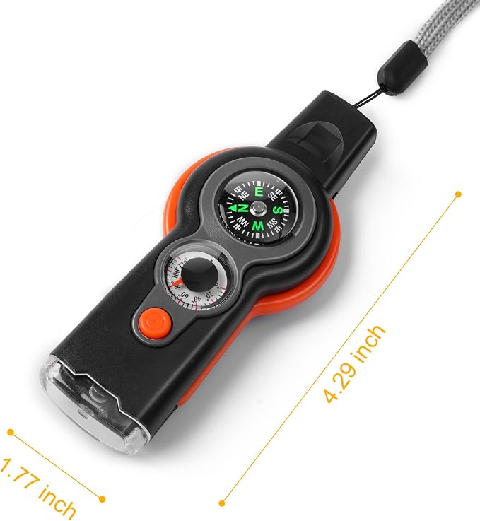 Emergency Survival Function Whistle, Outdoor Multifunctional Tool Safety Whistle - Image 7