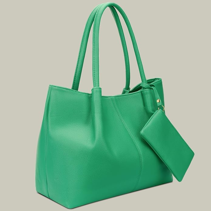 KKXIU Tote Bag for Women Vegan Leather Shoulder Purse Large Capacity Travel Bag - Image 2