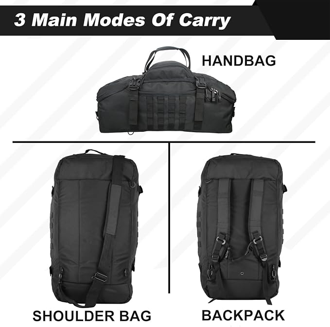3 In 1 Military Backpack Travel Duffle Bag - Image 2