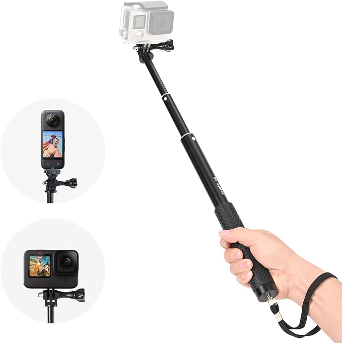 36'' Extension Selfie Stick Extendable Monopod Pole Waterproof Handle Grip - Image 6
