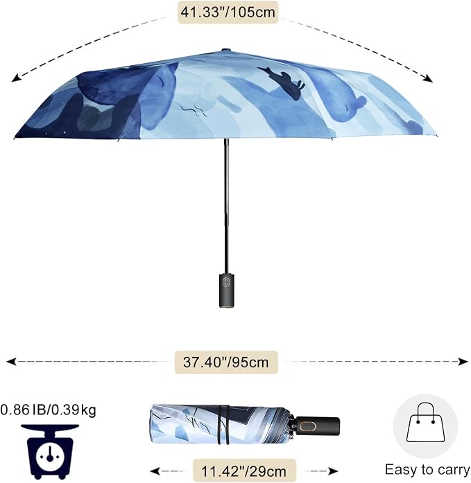 Cuby UV Sun Umbrella Compact Folding Travel Umbrella Auto Open and Close - Image 7