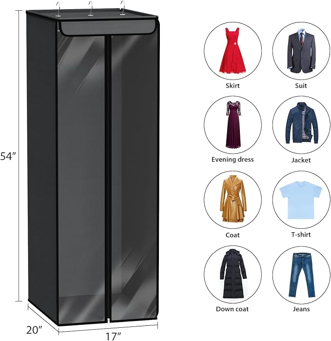 Univivi Garment Bags for Hanging Clothes, Large Clothes Storage Bags Closet - Image 4