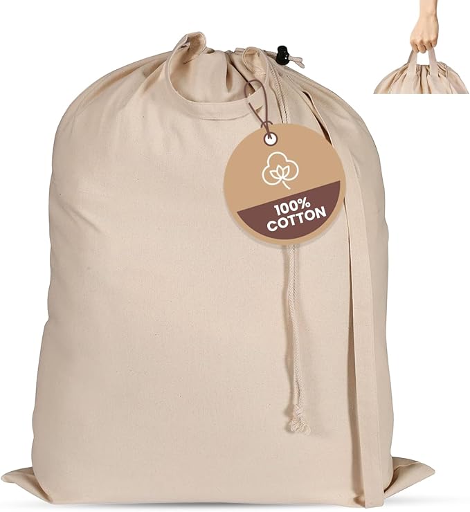 LFH Home Cotton Canvas Extra Large Laundry Bag by LFHHomePrivateLimited