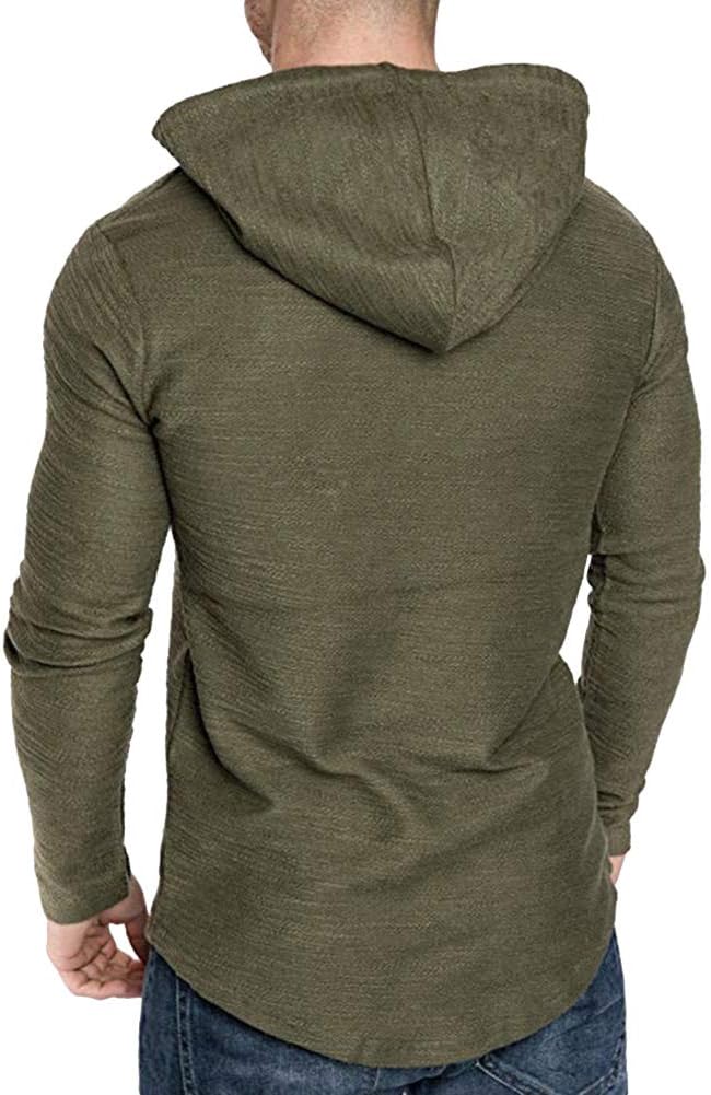 Lexiart Mens Fashion Athletic Hoodies Sport Sweatshirt Solid Color Fleece - Image 5