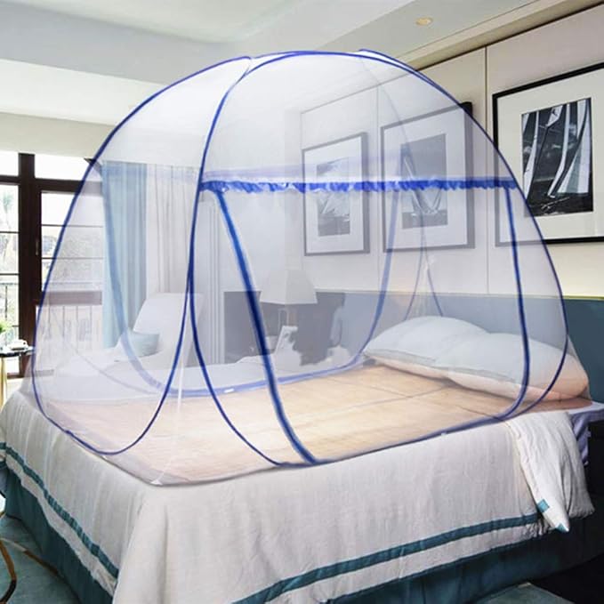 Pop-up Mosquito net Double Bed, L79 x W71 x H59 in Double Door Zip Portable - Image 6