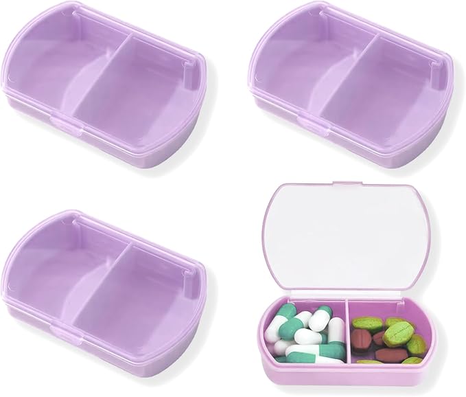 4PCS Small Pill Case Travel Pill Box Cute Pill Organizer by INVODA