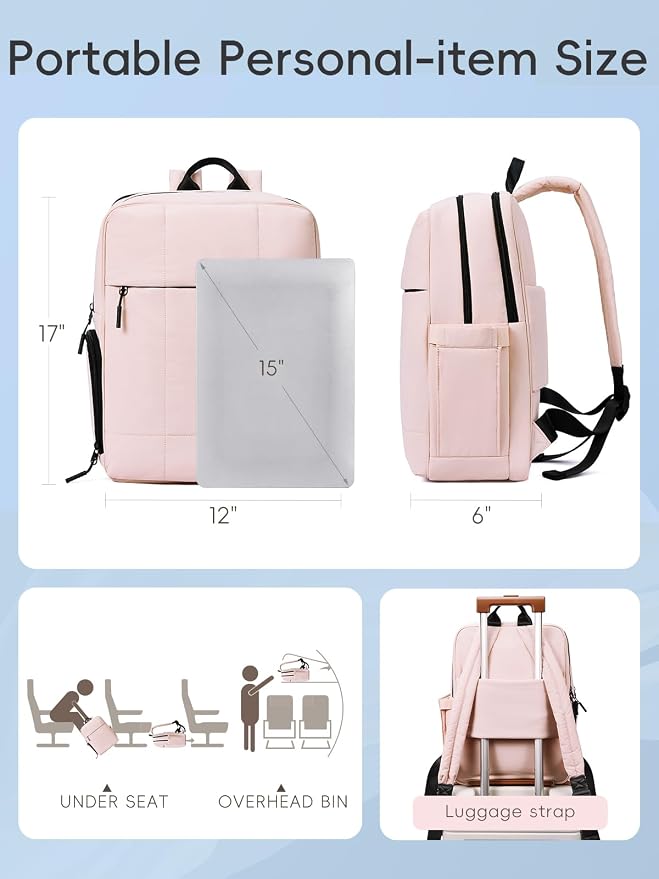 CLUCI Lightweight Travel Backpack Carry on Flight Approved, Puffy Gym Backpack - Image 4