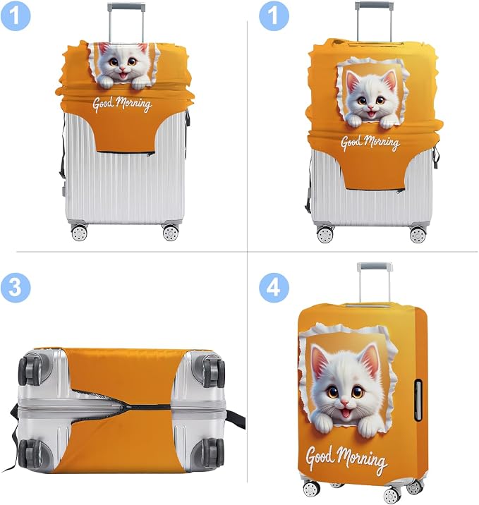 Luggage Cover Washable Suitcase Protector Anti-scratch Suitcase cover Fits - Image 4