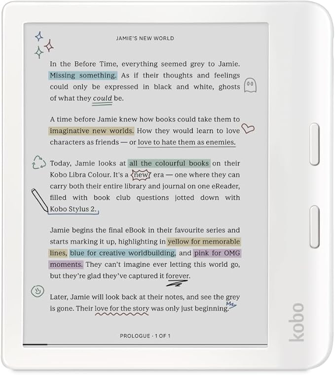 Kobo Libra Colour | eReader | 7” Glare-Free Colour E Ink Kaleido™ 3 Display | by Kobo
