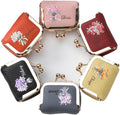 Custom Name & Birth Month Flower Mini Leather Jewelry Box – Vintage Kiss Lock by Unknown