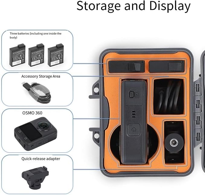 Portable Storage Box Fit For DJI OSMO360 Action Camera, Waterproof Protective - Image 3