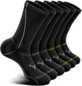 BULLIANT Compression Socks for Men 6Pairs, Athletic Crew Socks Cushioned For by BULLIANT