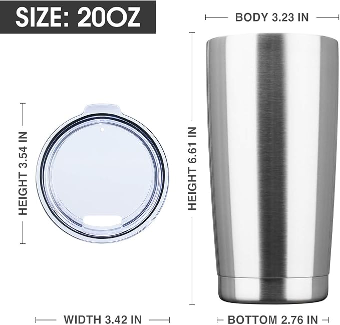 20oz Tumbler Bulk Stainless Steel Vacuum Insulated Tumblers - Image 3