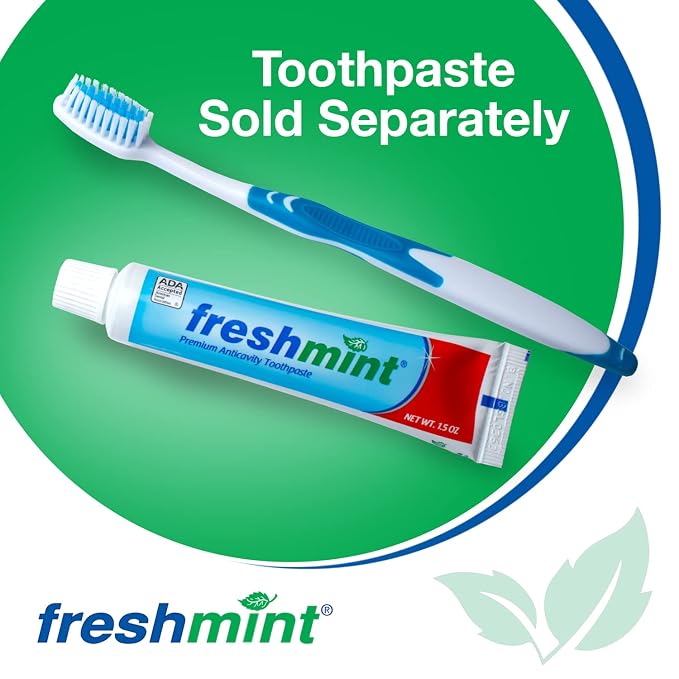 FRESHMINT Individually Wrapped Bulk Premium Toothbrushes, Oversized Easy Grip - Image 2