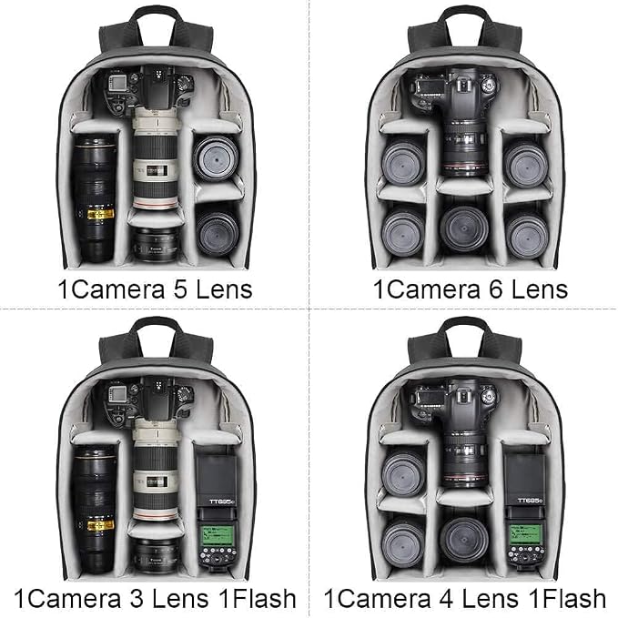 Cwatcun Camera Backpack Professional Camera Bag - Image 4