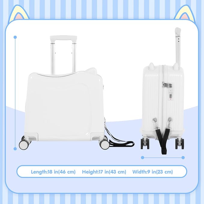 smilesun 20" Ride-On Travel Suitcase - Image 7