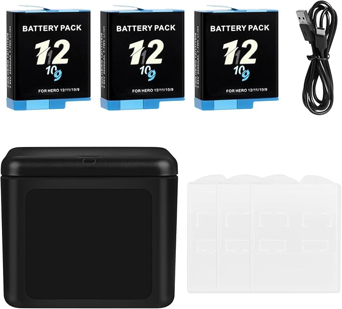 Battery Charger Kits for GoPro Hero 12 11 10 9 Black - Image 9
