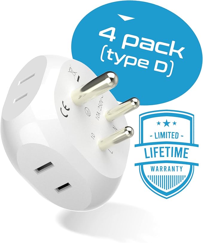Ceptics India, Pakistan Travel Adapter - Image 3