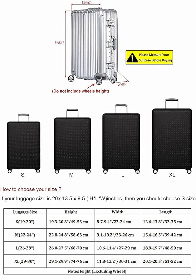 Luggage Cover, Protective Washable Suitcase Cover - Image 6