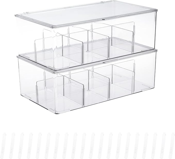 Yesesion Clear Plastic Storage Bins - Image 9