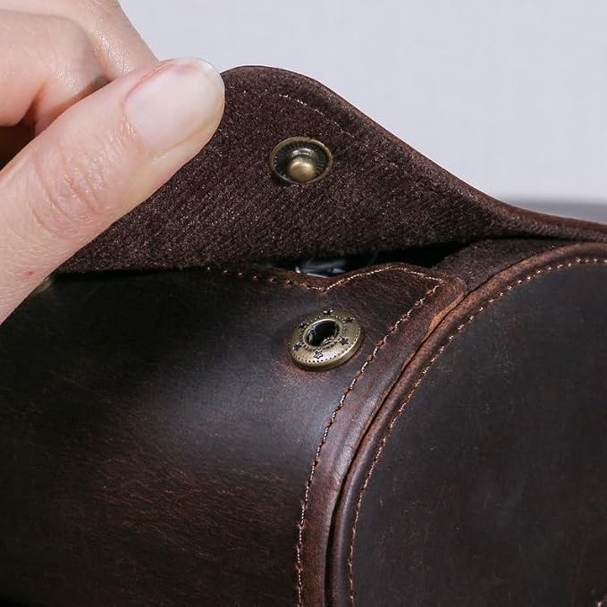 Genuine Leather Watch Roll Travel Case, 3 Slots Vintage Full Grain Leather - Image 7