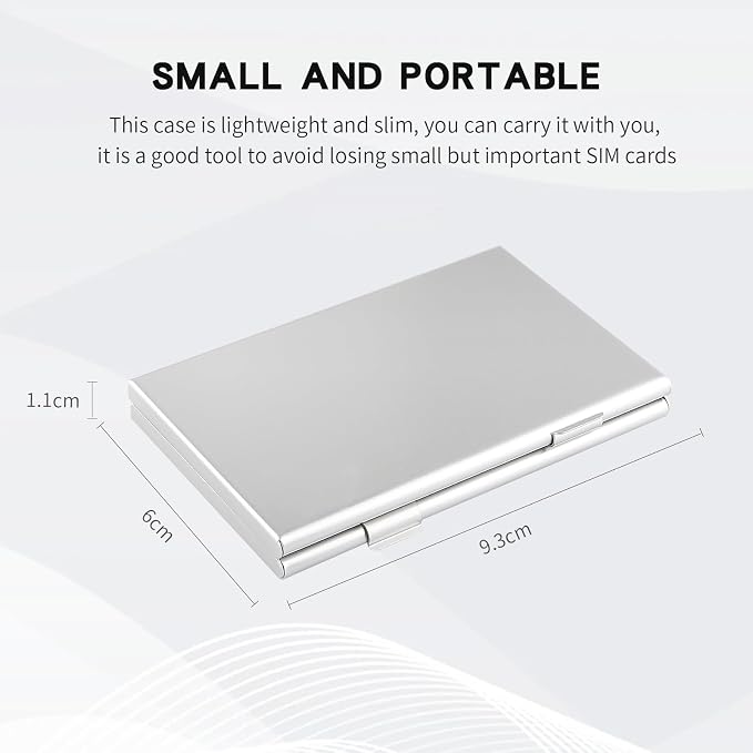 Aluminum SIM Card Case, 19Slots Ultrathin SIM Card Holder, Fit - Image 3