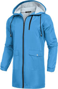 COOFANDY Men's Long Raincoat Ligtweight Rain Jacket Waterproof Outdoor Jackets by COOFANDY