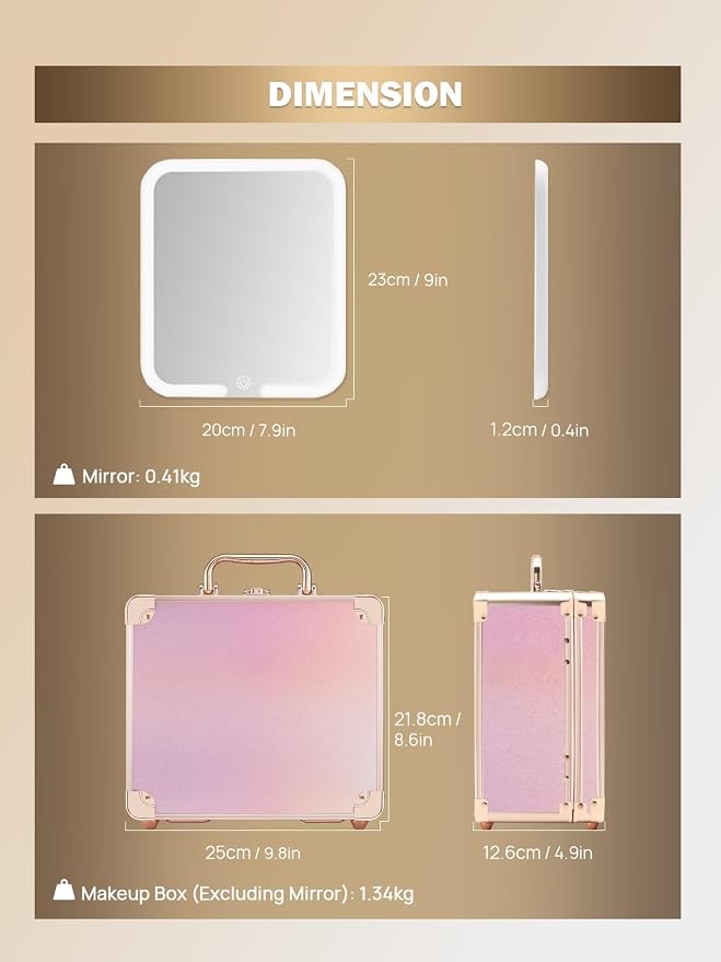 OMIRO Makeup Case, Makeup Bag - Image 2