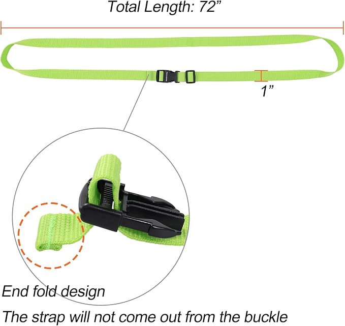 Buckle Straps with Clips, Adjustable Nylon Strap with Buckle, Packing Strap - Image 3