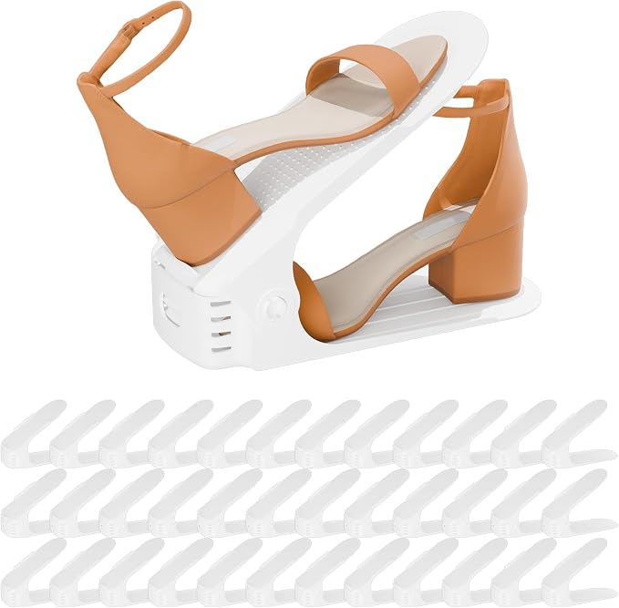 Shoe Slots Organizer, 50% Space-Saving Storage Rack Holder by Yashong