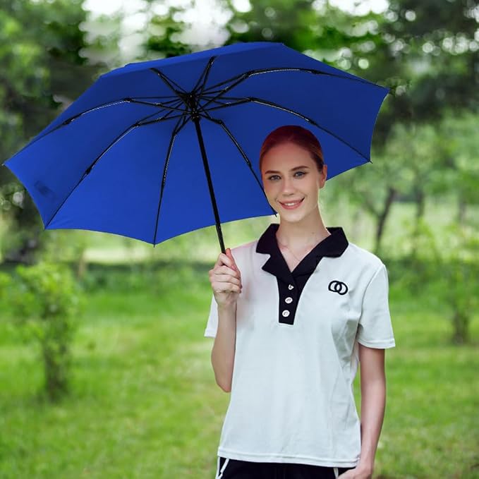 LANBRELLA Compact Reverse Folding Umbrella Auto Windproof Travel Umbrella - Image 2
