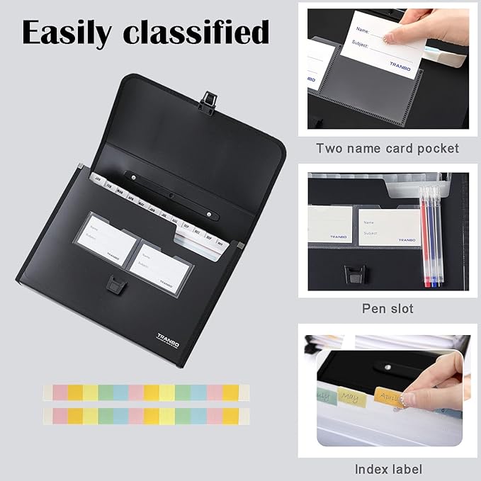 25 Pockets Letter Size/A4 Accordion File Organizer - Image 3