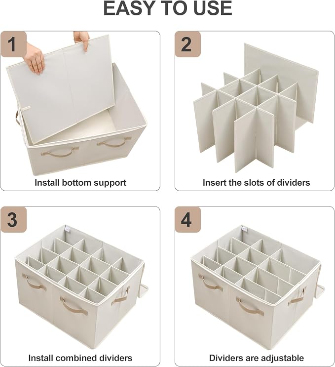 Shoe Organizer for Closet 2 Pack, Foldable Shoe Box - Image 7