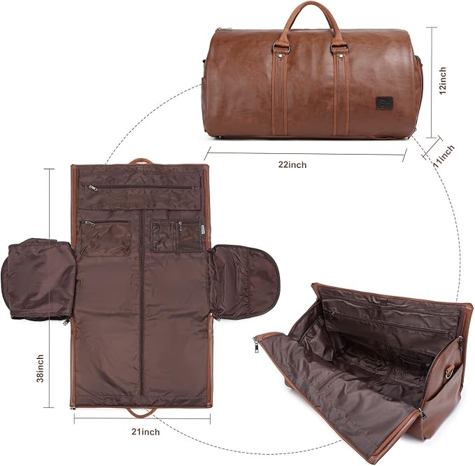 seyfocnia Convertible Travel Garment Bag, Carry on Garment Duffel Bag - Image 5