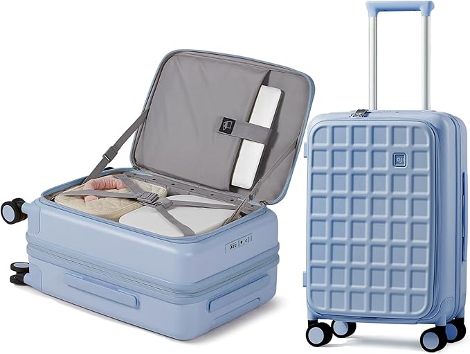 aji Expandable Top Opening Carry On Luggage Airline Approved, 20 Inch by AJIVALUESTYLISHQUALITY